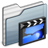 Movies Folder Graphite Icon 48x48 png